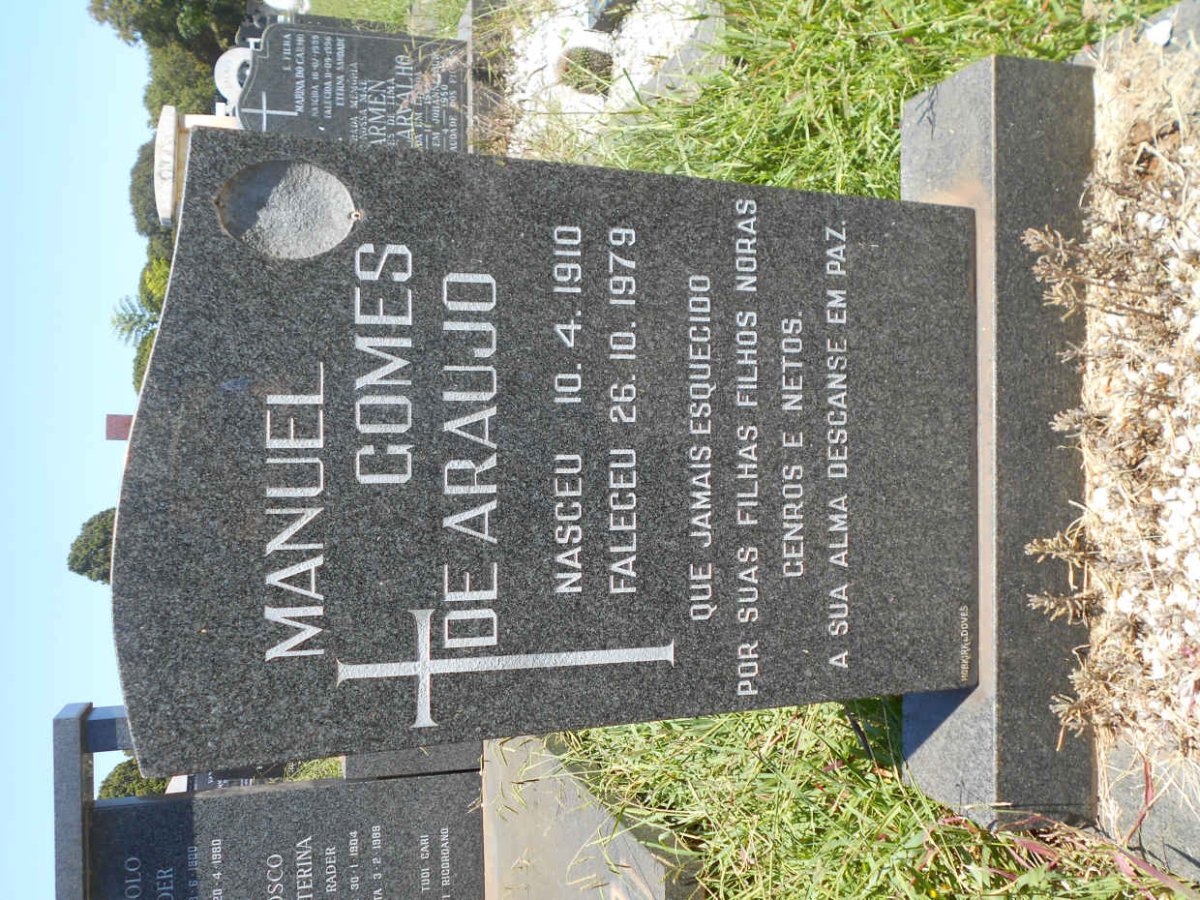 ARAUJO Manuel Gomes, de 1910-1979