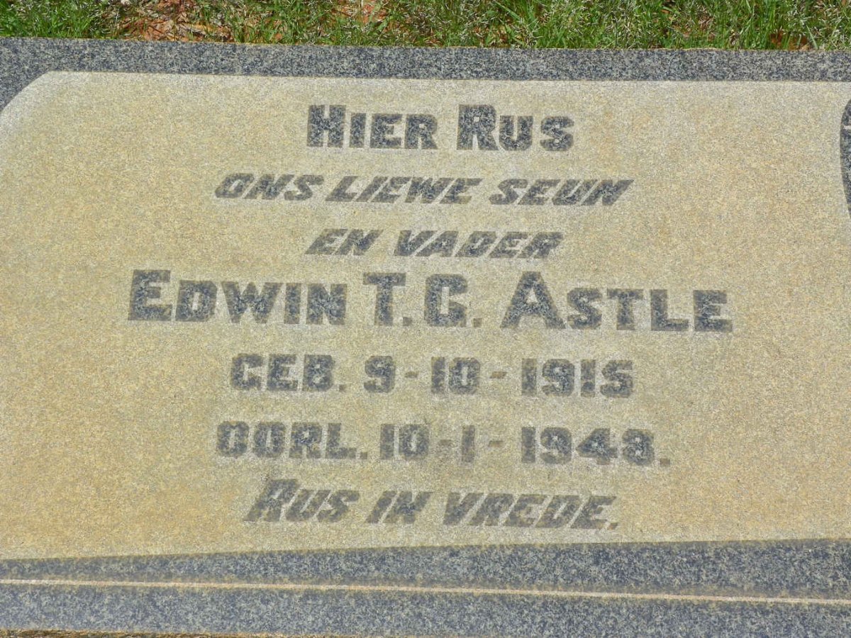 ASTLE Edwin T.G. 1915-1948
