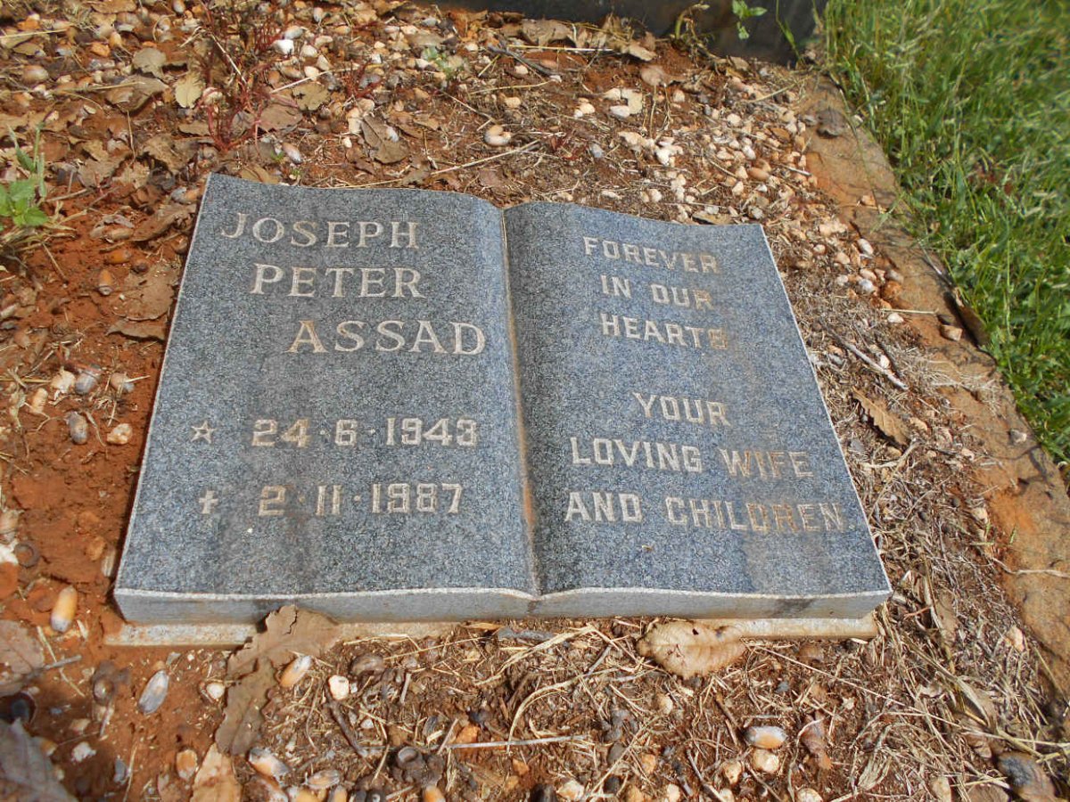 ASSAD Peter 1903-1973 &amp; Kate 1900-1970 :: ASSAD Joseph Peter 1943-1987