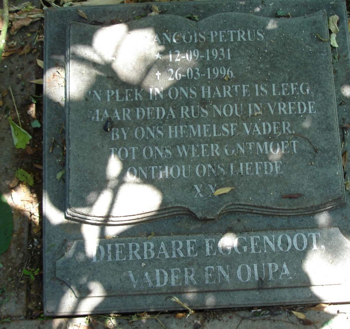 ASWEGEN Louis Henry James, van 1900-1979 :: VAN ASWEGEN Francois Petrus 1931-1996