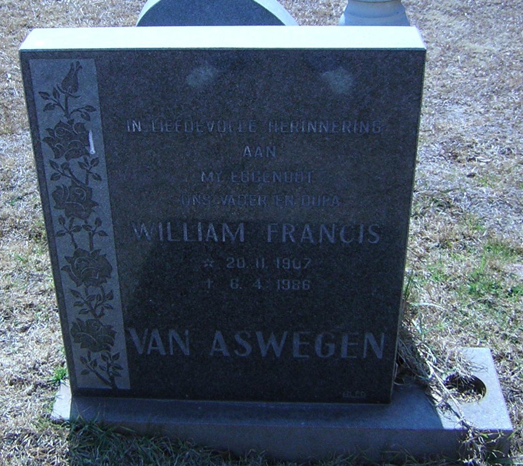 ASWEGEN William Francis, van 1907-1986