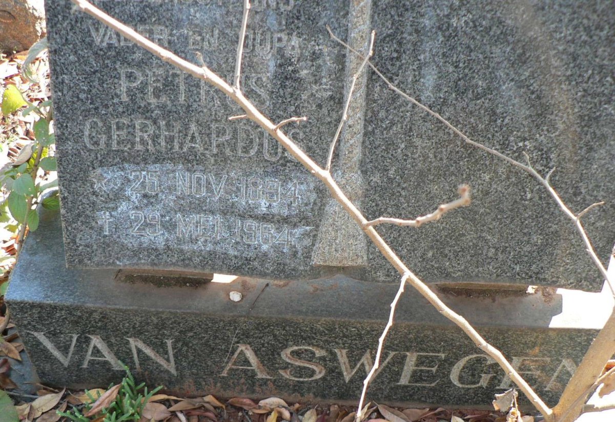 ASWEGEN Petrus Gerhardus, van 1894-1964