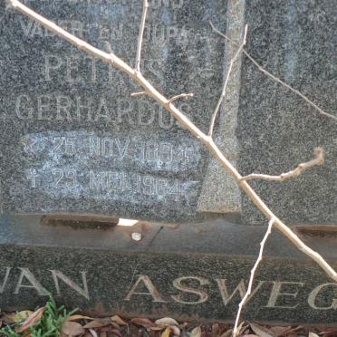 ASWEGEN Petrus Gerhardus, van 1894-1964