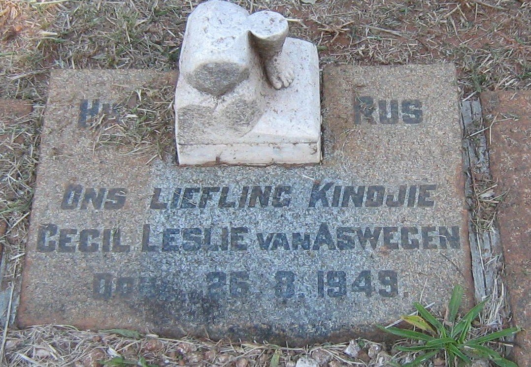 ASWEGEN Cecil Leslie, van -1949