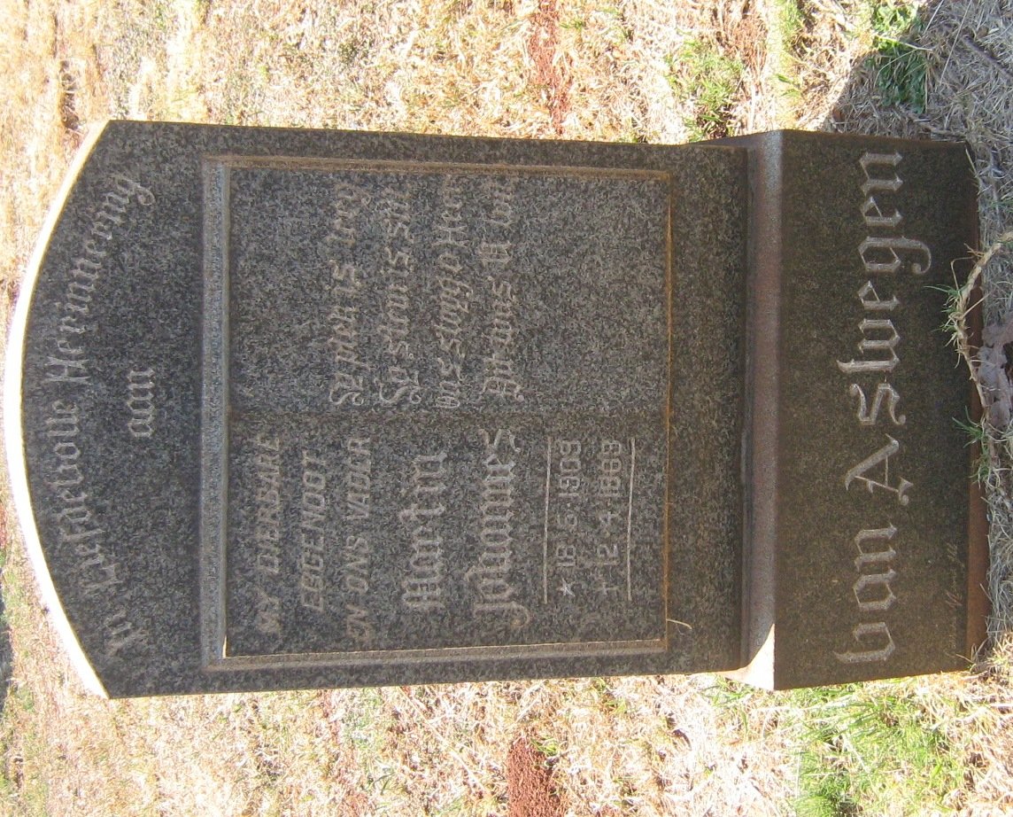 ASWEGEN Martin Johannes, van 1909-1963
