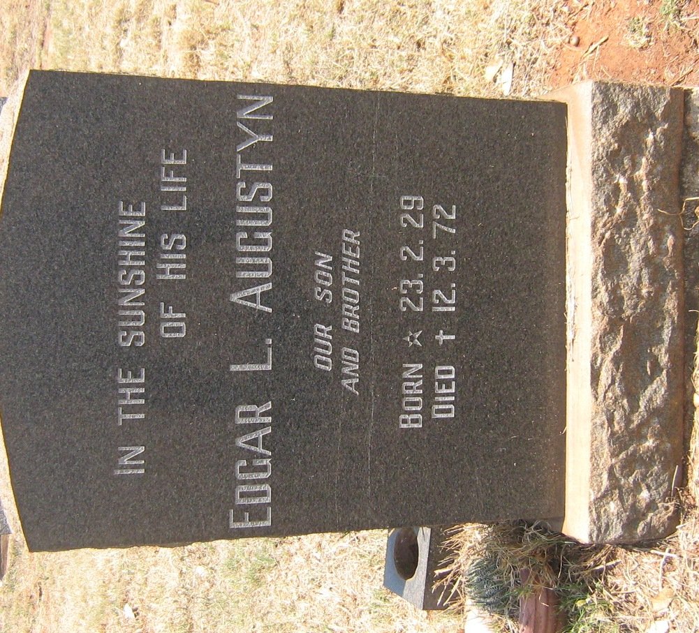 AUGUSTYN Edgar L. 1929-1972