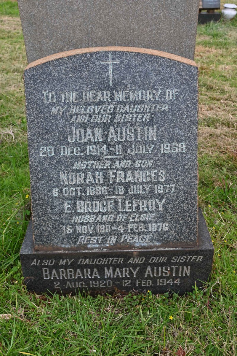 AUSTIN Norah Frances 1886-1977 :: AUSTIN Joan 1914-1968