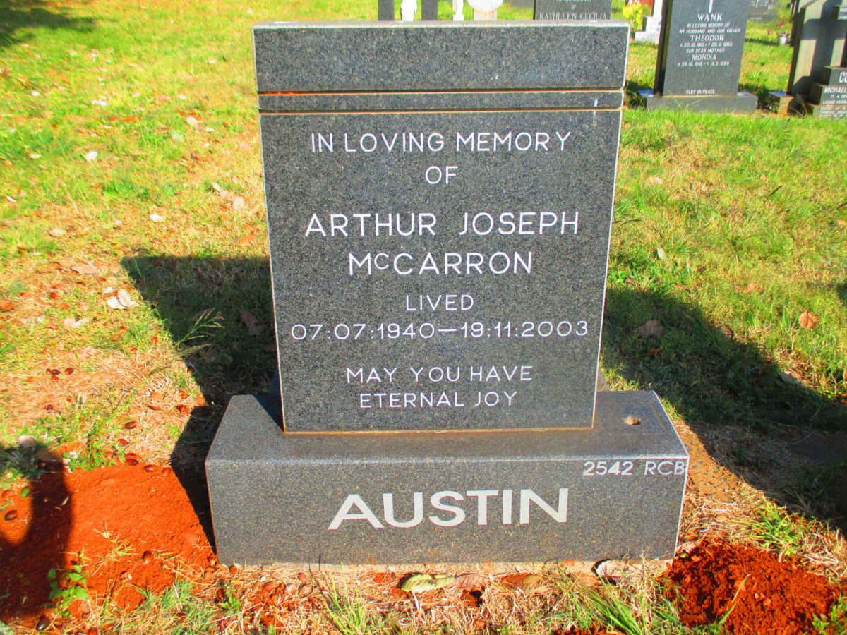 AUSTIN Arthur Joseph McCarron 1940-2003