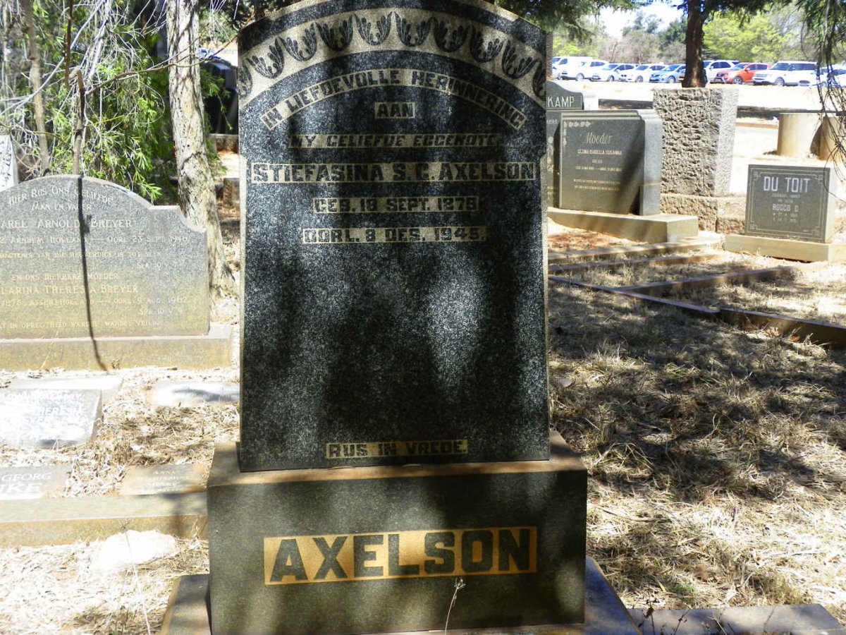 AXELSON Stiefasina S.G. 1879-1945
