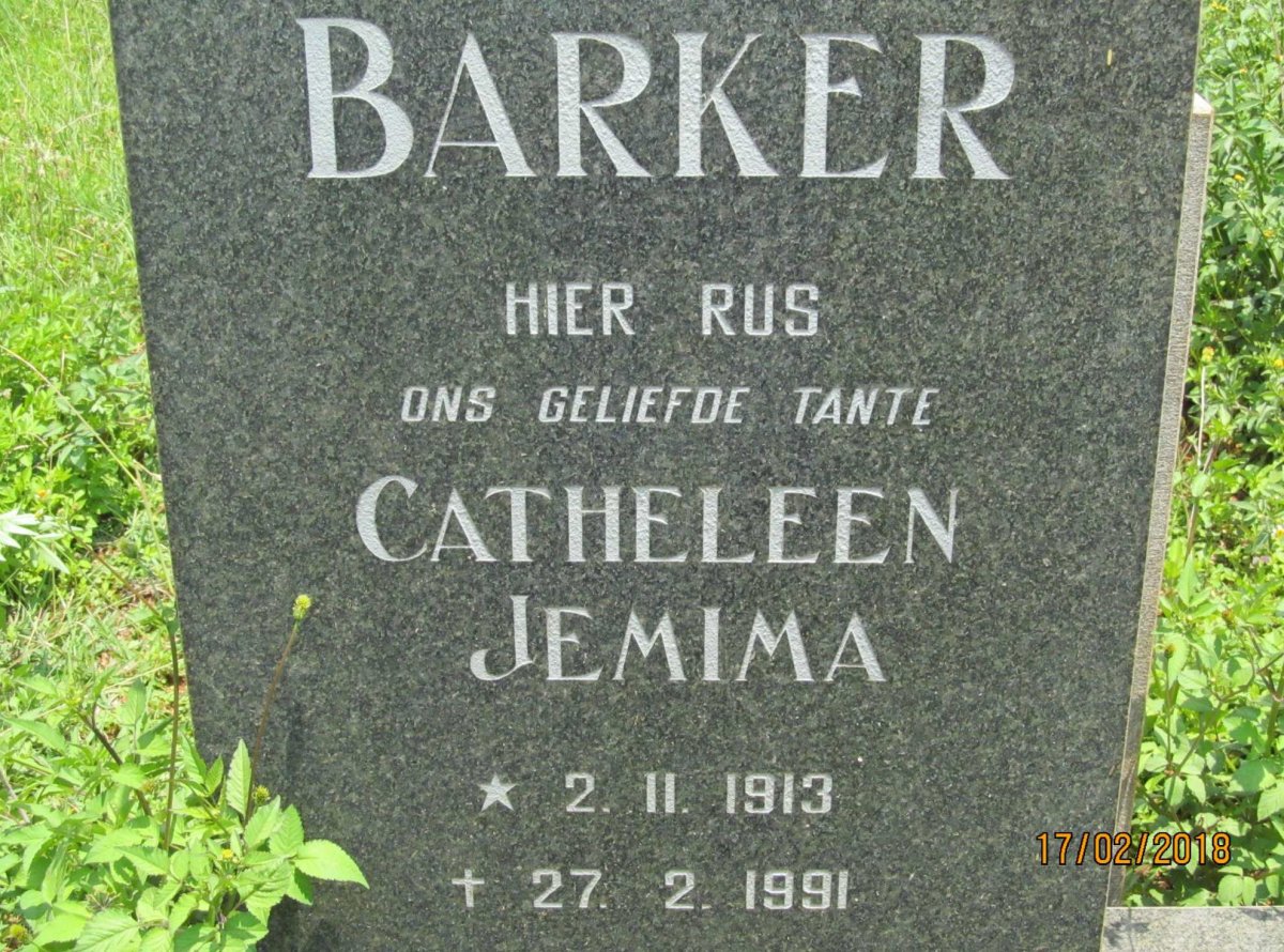 BARKER Catheleen Jemima 1913-1991