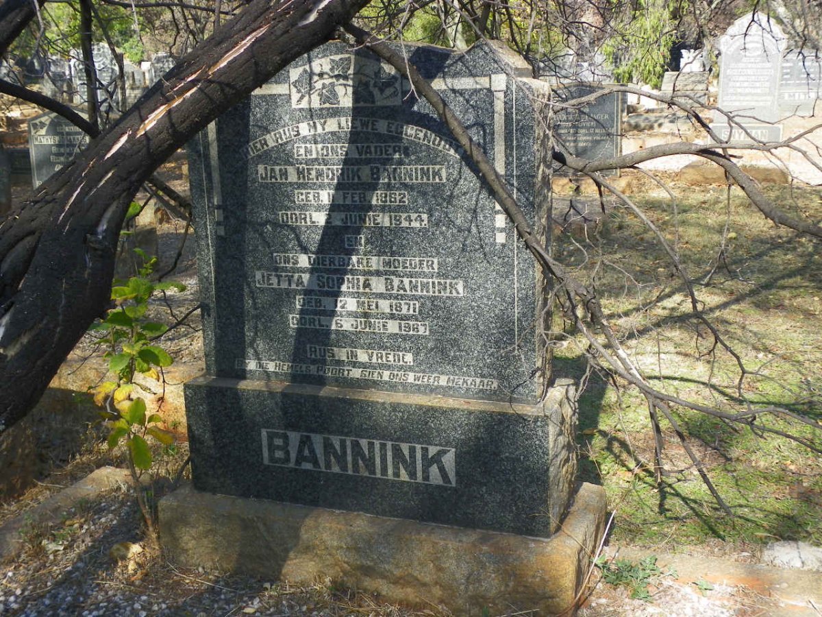 BANNINK Jan Hendrik 1862-1944 &amp; Jetta Sophia 1871-1967