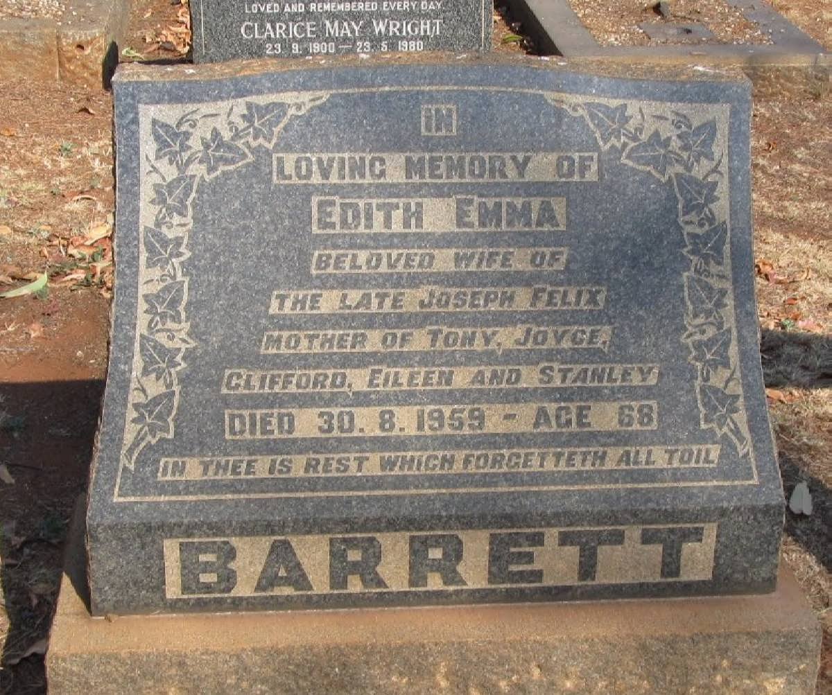BARRETT Edith Emma -1959