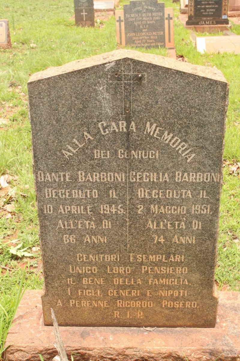 BARBONI Dante -1945 &amp; Cecilia -1951