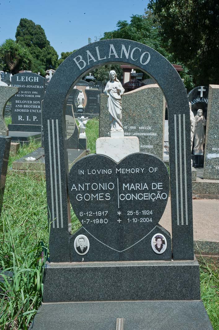 BALANCO Antonio Gomes 1917-1980 &amp; Maria de Conceicao 1924-2004