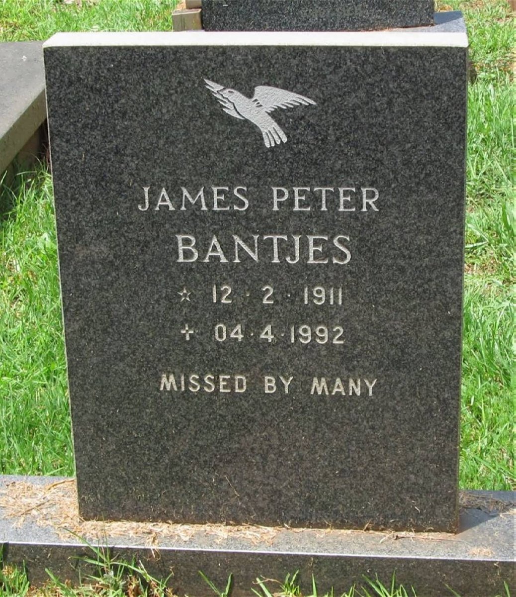 BANTJES James Peter 1911-1992