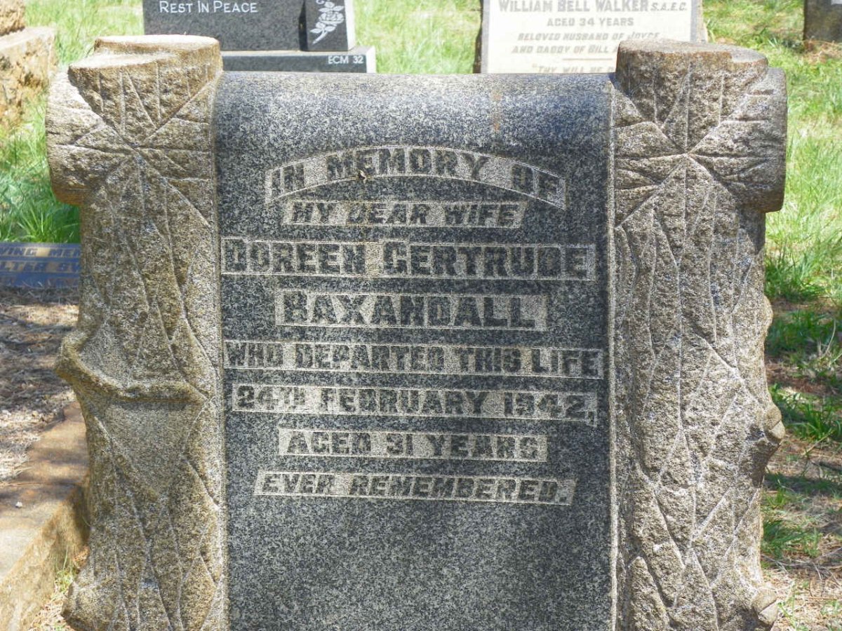 BAXANDALL Doreen Gertrude -1942