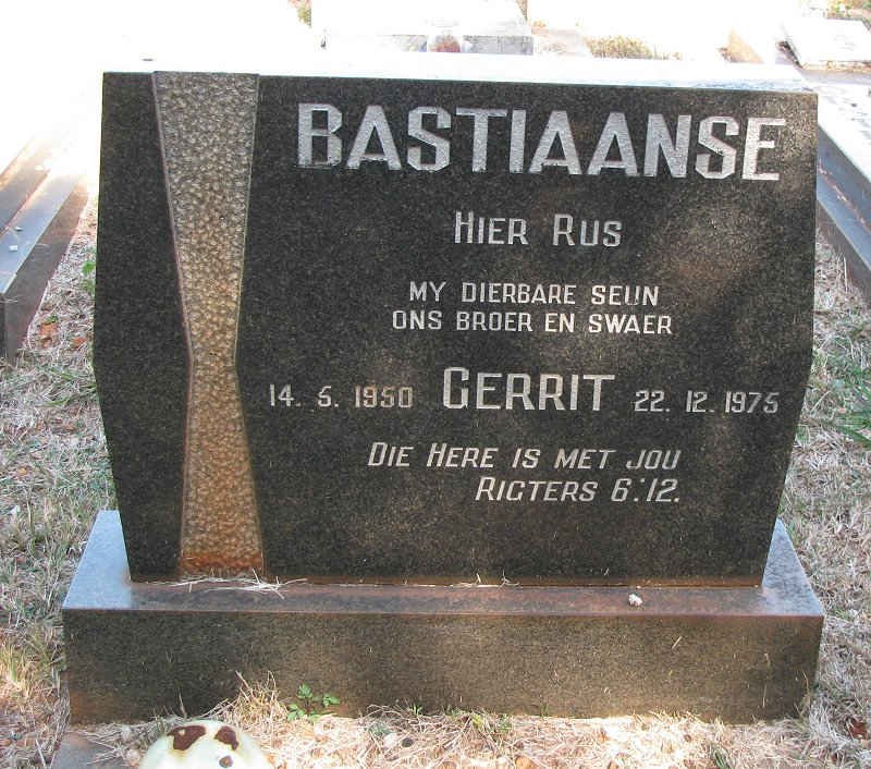 BASTIAANSE Gerrit 1950-1975