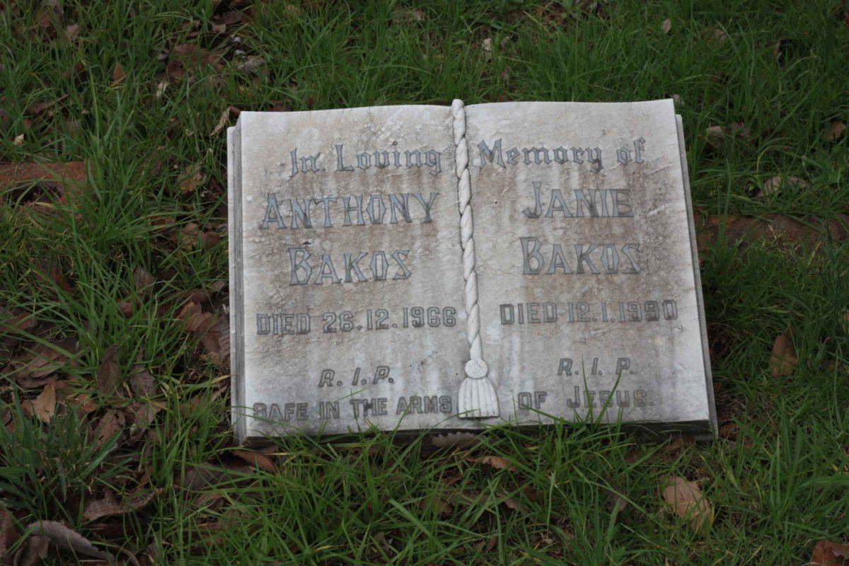 BAKOS Anthony -1966 &amp; Janie -1990