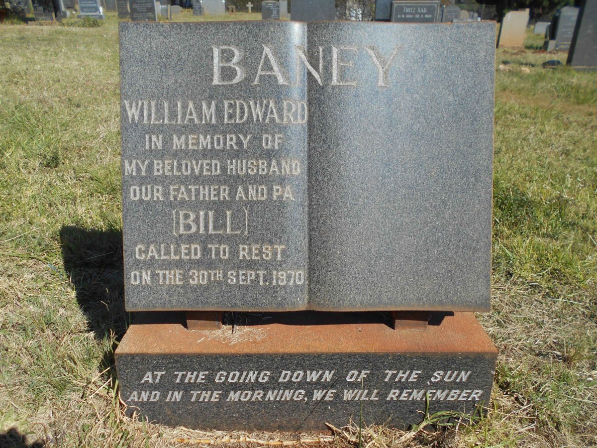 BANEY William Edward -1970