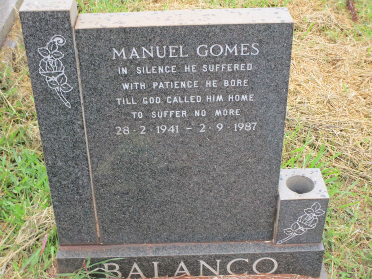 BALANCO Manuel Gomes 1941-1987