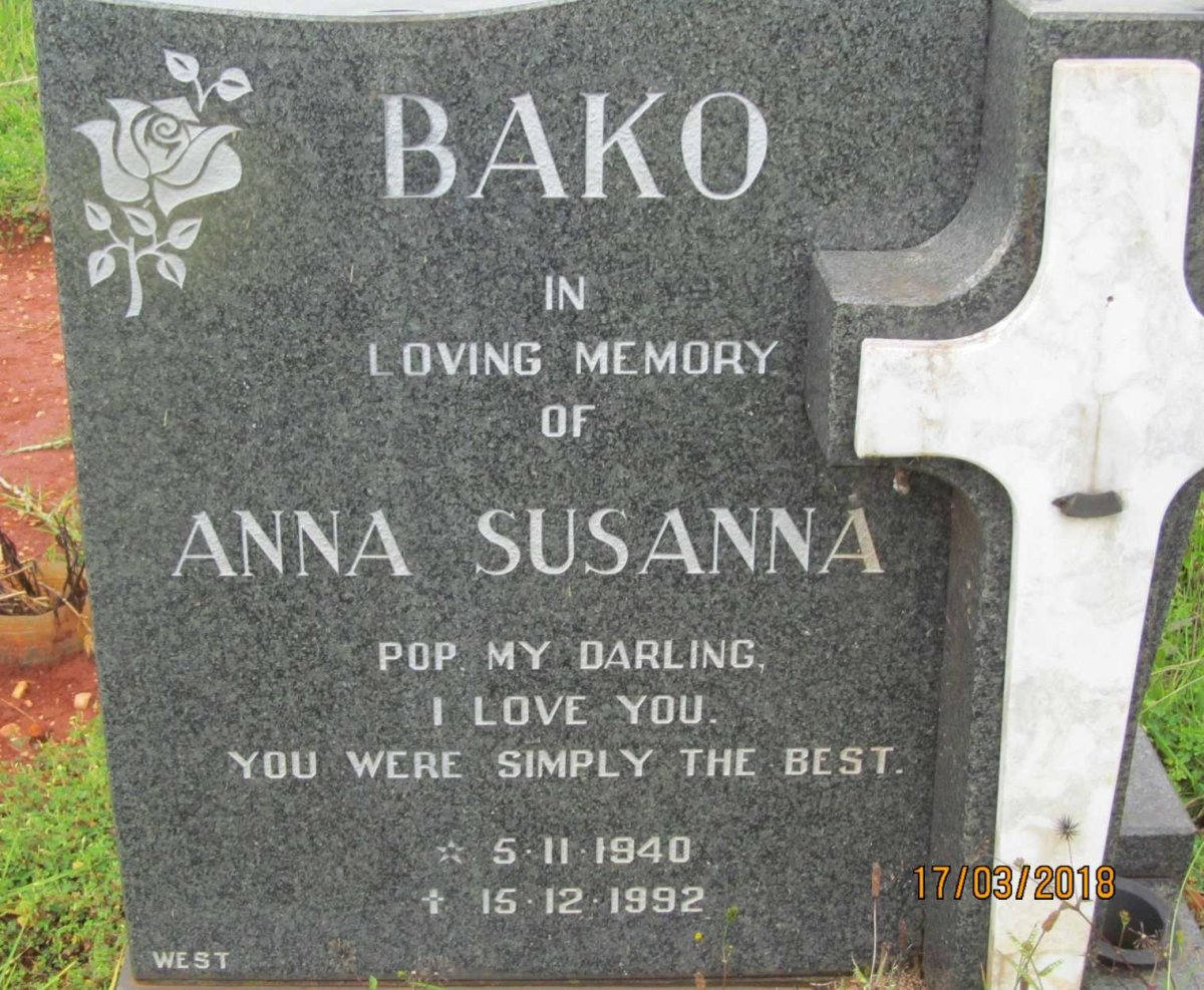 BAKO Anna Susanna 1940-1992