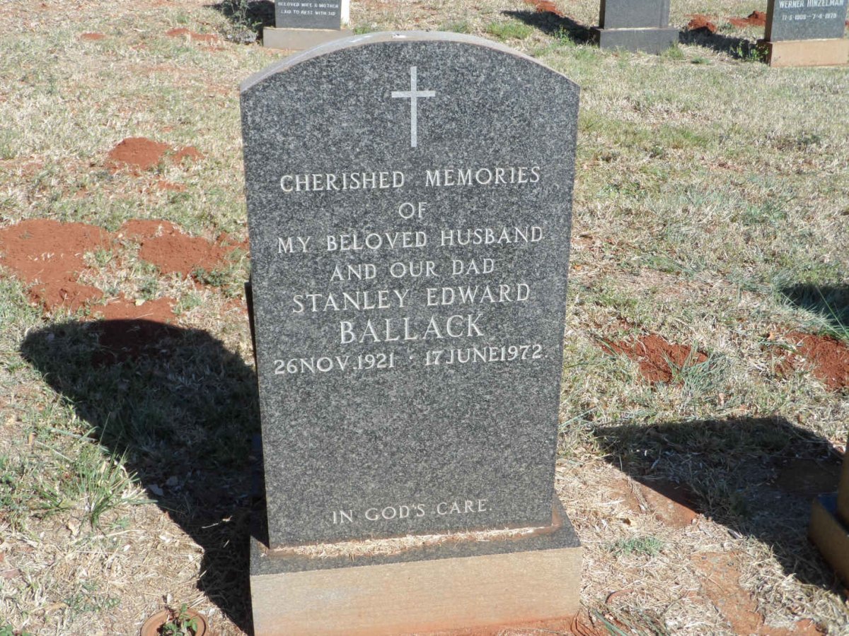 BALLACK Stanley Edward 1921-1972