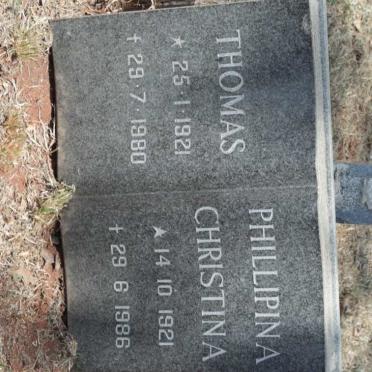 BARKHUIZEN Thomas 1921-1980 &amp; Phillipina Christina 1921-1986