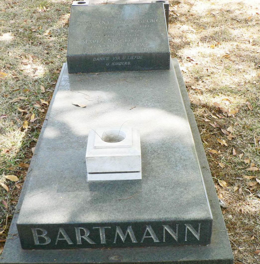 BARTMAN Constant Johan Georg 1906-1961 &amp; Maria Magdalena VAN DER MERWE 1910-1988