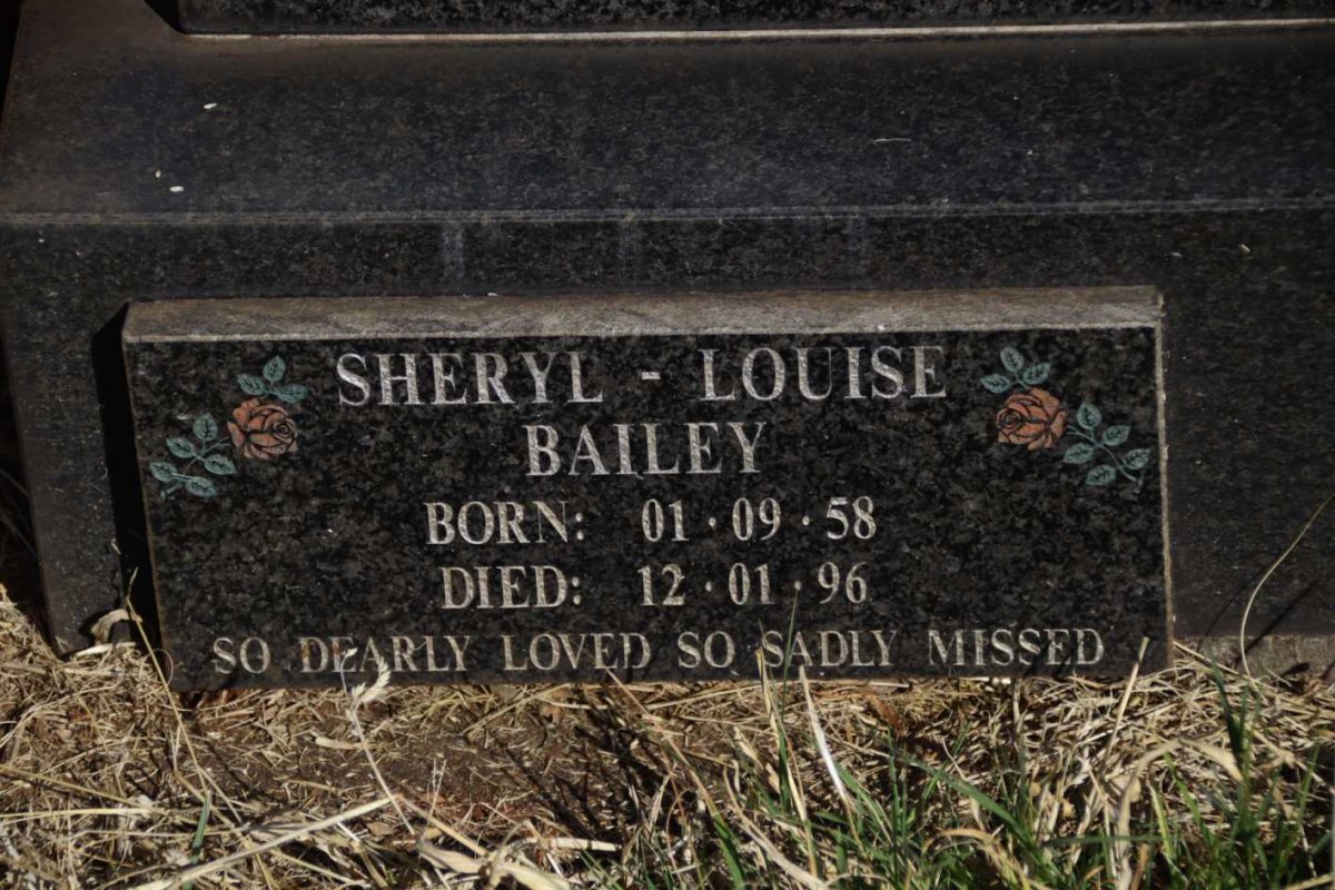 DUNCAN Len 1925-1979 :: BAILEY Sheryl-Louise 1958-1996 :: BAILEY Candice-Lee 1984-1996