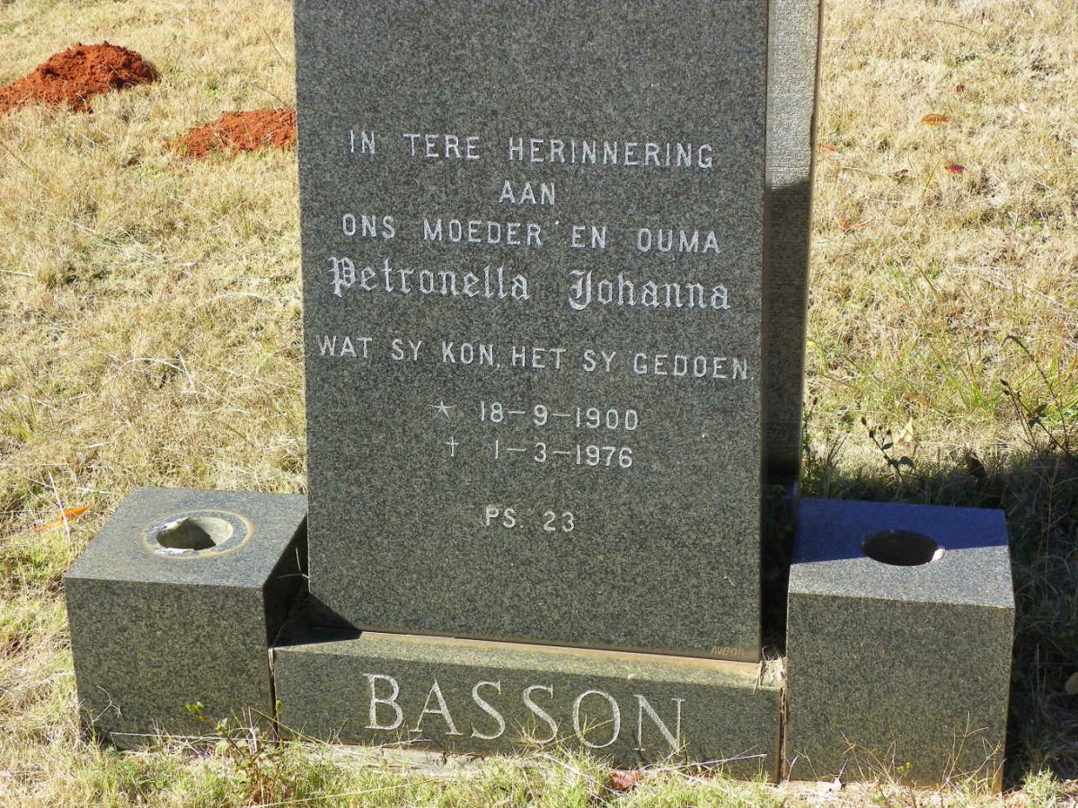 BASSON Petronella Johanna 1900-1976