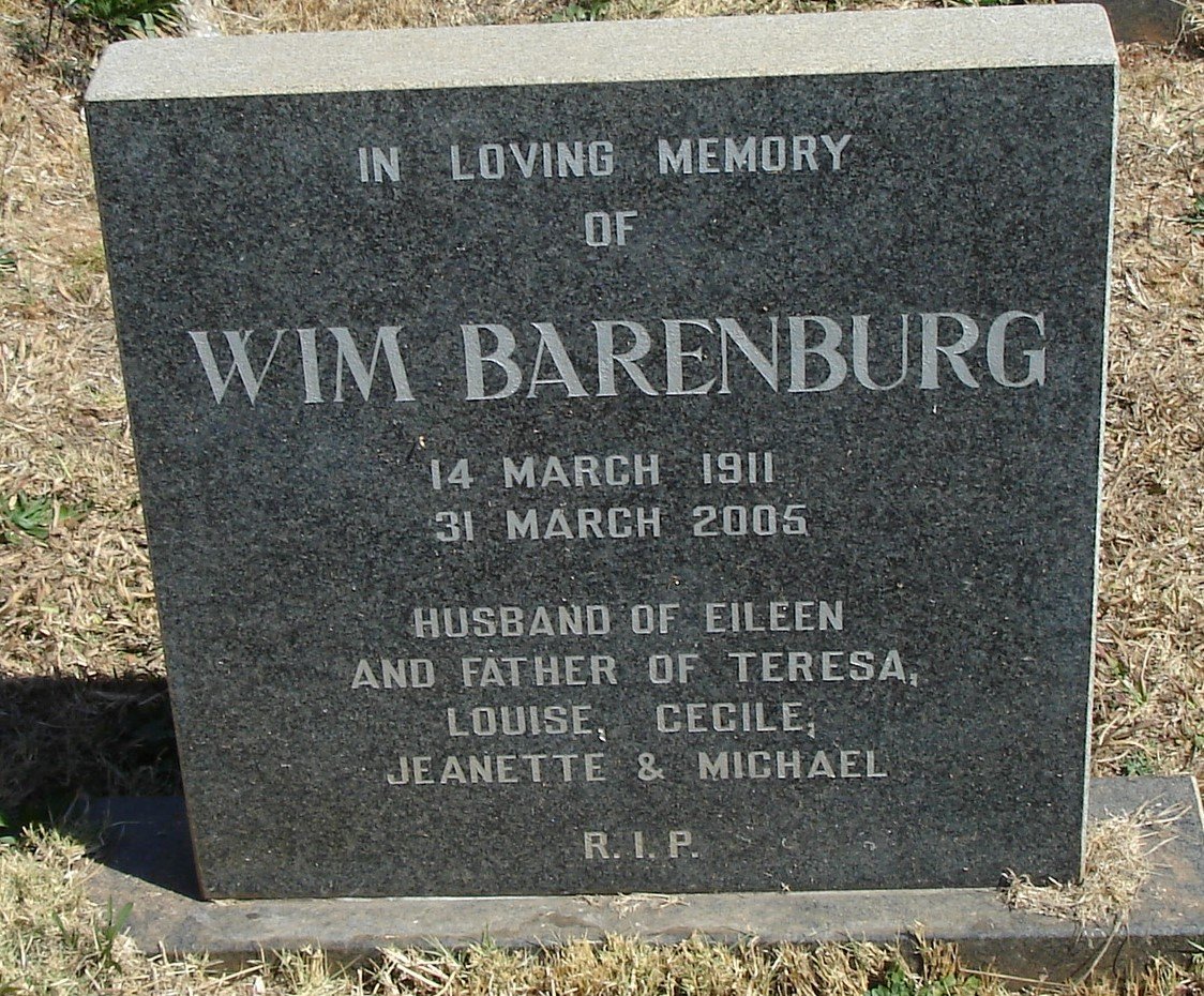 BARENBURG Wim 1911-2005