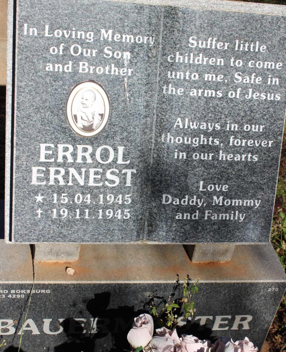 BAUERMEISTER Errol Ernest 1945-1945