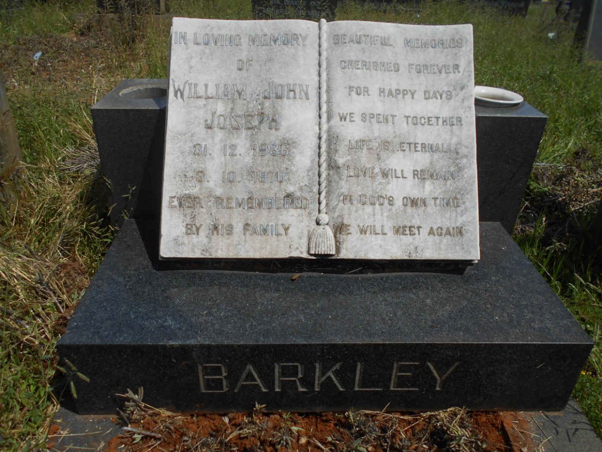 BARKLEY William John Joseph 1936-1970