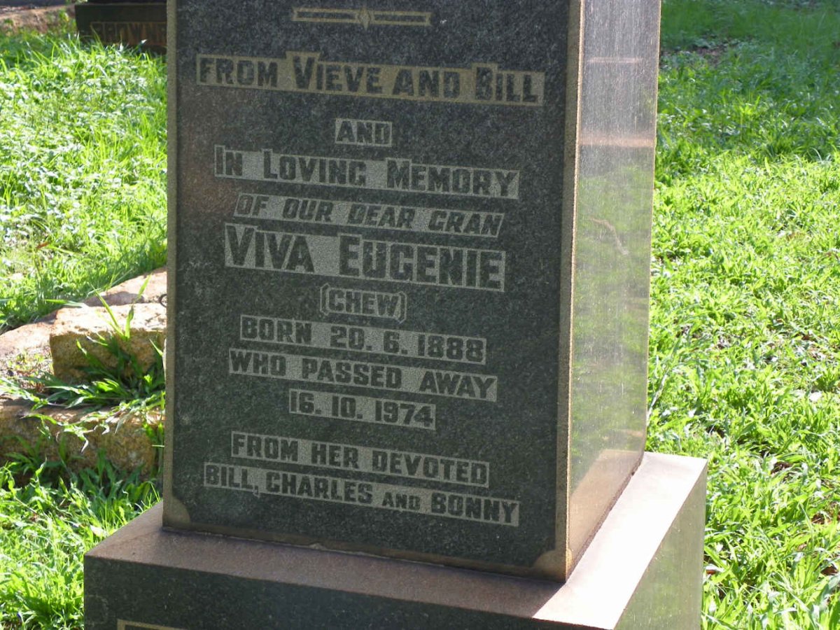 BABBAGE William 1876-1943 &amp; Viva Eugenie CHEW 1888-1974