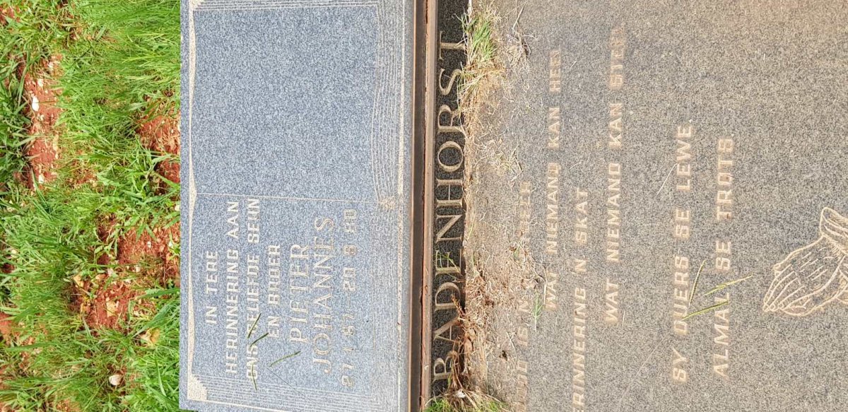 BADENHORST Pieter Johannes 1967-1980