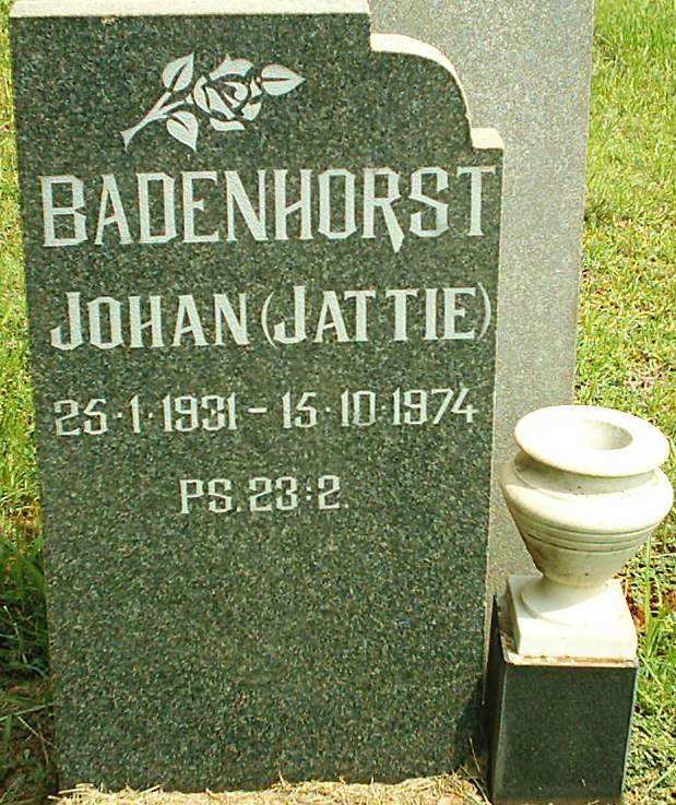 BADENHORST Johan 1931-1974