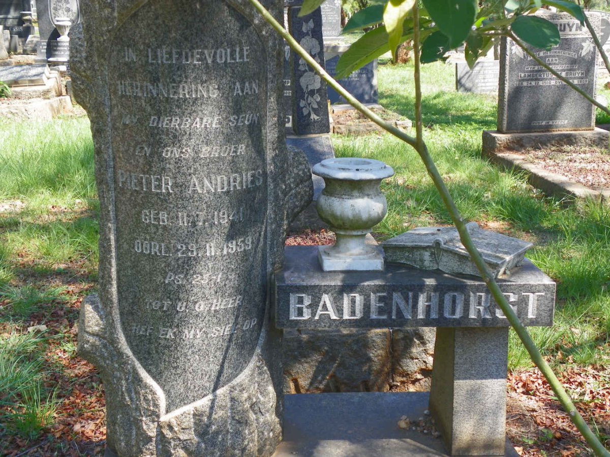 BADENHORST Pieter Andries 1941-1959