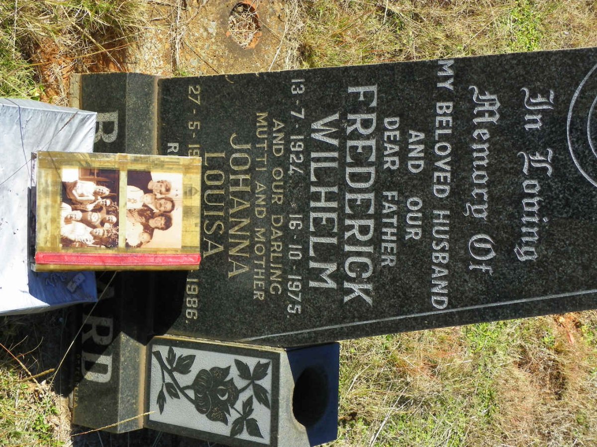 BARNARD Frederick Wilhelm 1924-1975 &amp; Johanna Louisa 1922-1986