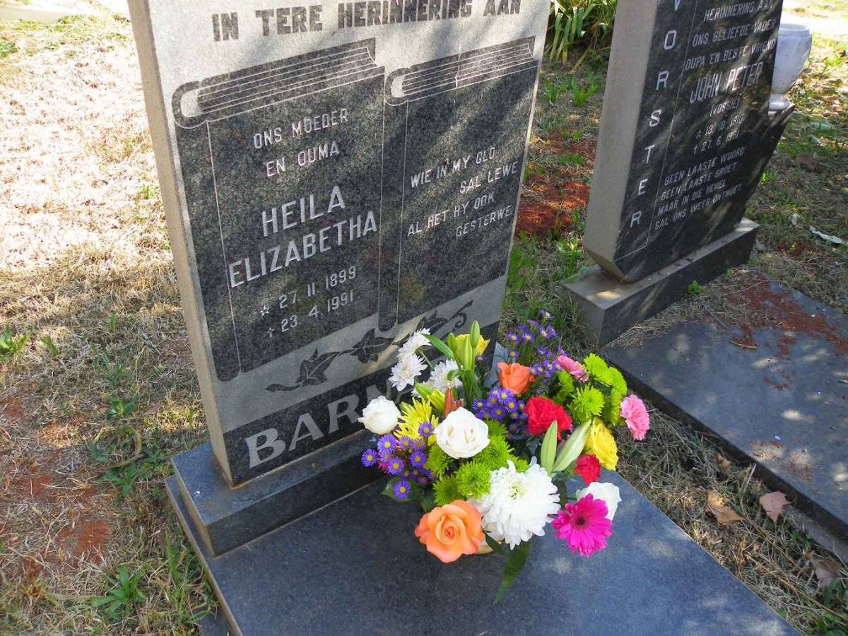 BARNARD Heila Elizabeth 1899-1991