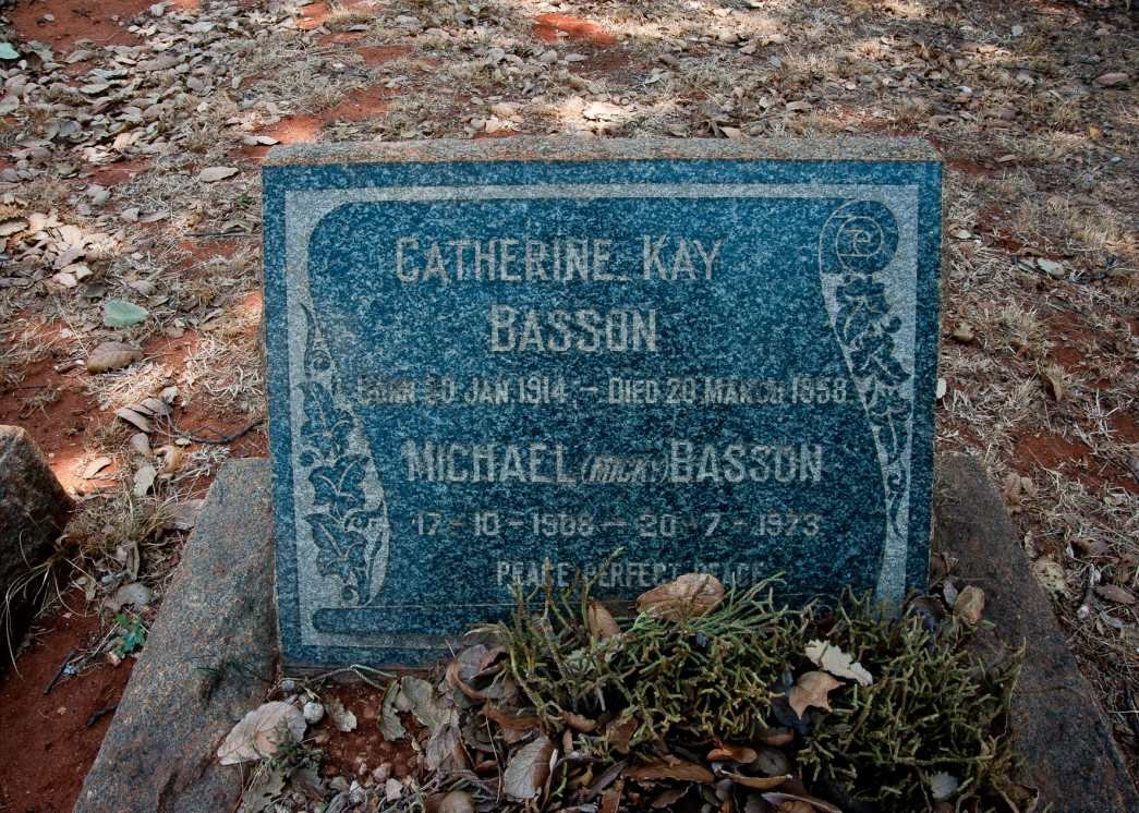 BASSON Michael 1908-1973 &amp; Catherine Kay 1914-1958