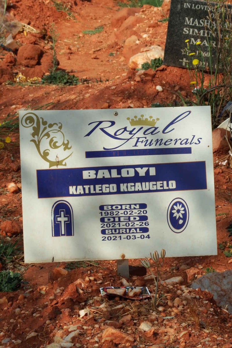 BALOYI Katlego Kgaugelo 1982-2021