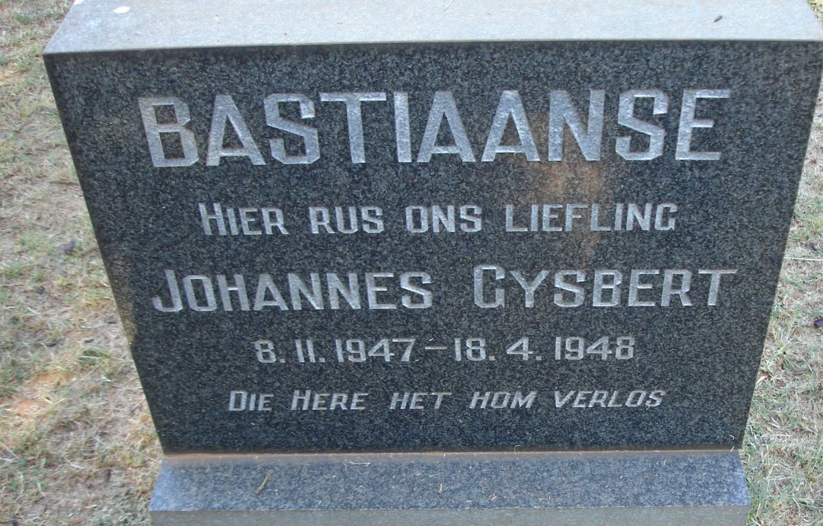 BASTIAANSE Johannes Gysbert 1947-1948