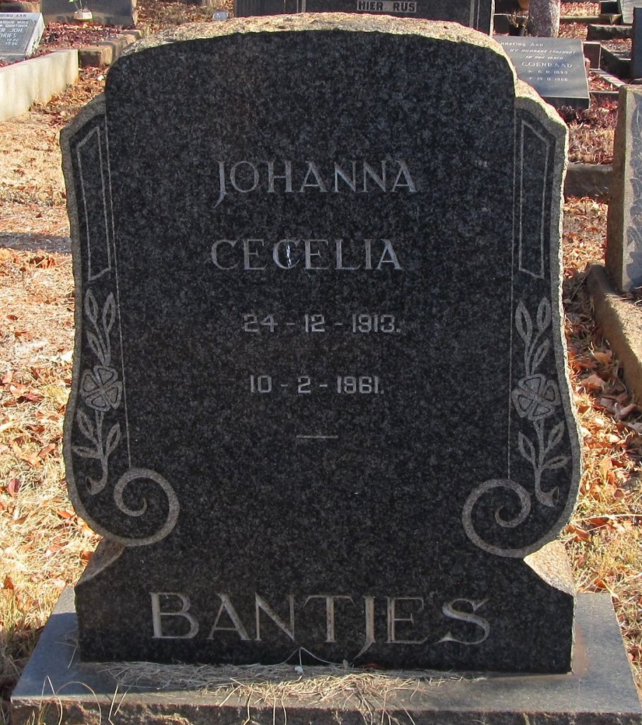 BANTJIES Johanna Cecilia 1913-1961