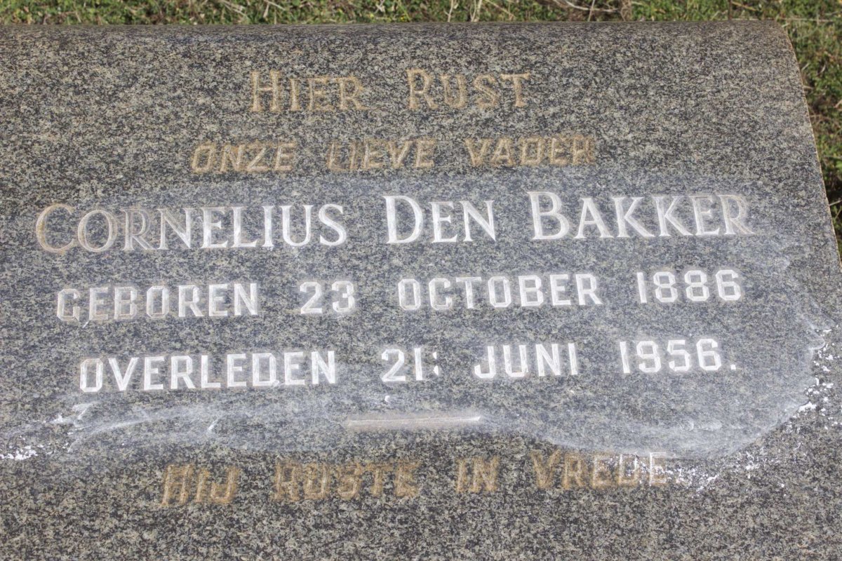BAKKER Cornelius, den 1886-1956