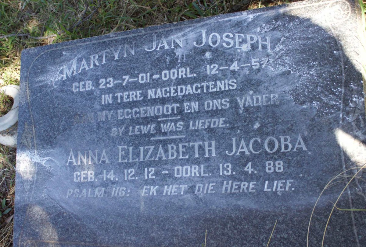 BEAN Martyn Jan Joseph 1901-1957 &amp; Anna Elizabeth Jacoba 1912-1988
