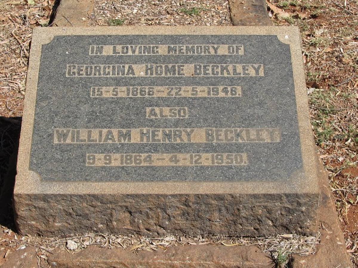 BECKLEY William Henry 1864-1950 &amp; Georgina Home 1866-1948