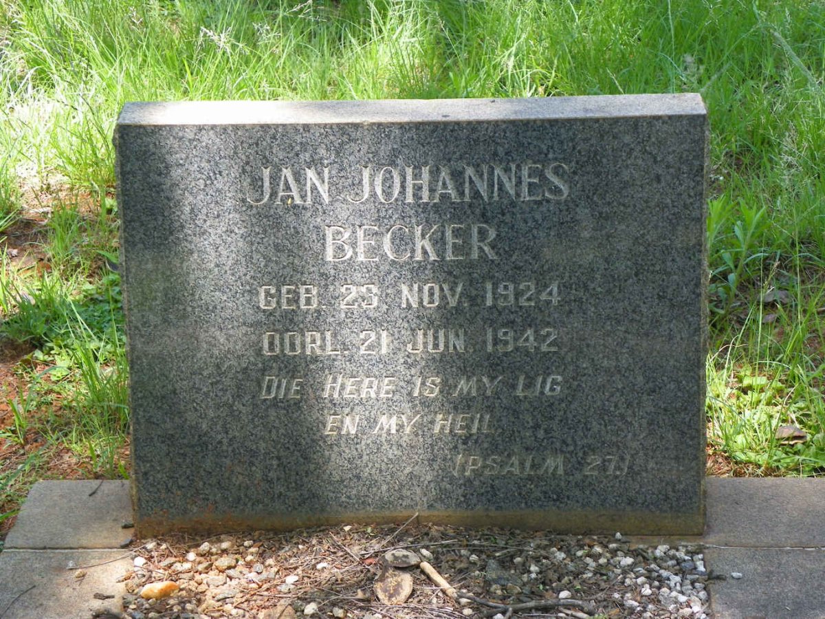 BECKER Jan Johannes 1924-1942