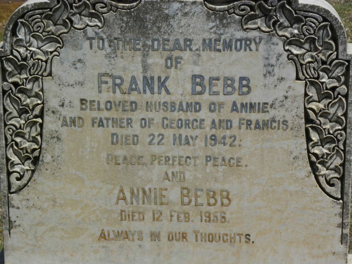 BEBB Frank -1942 &amp; Annie -1956