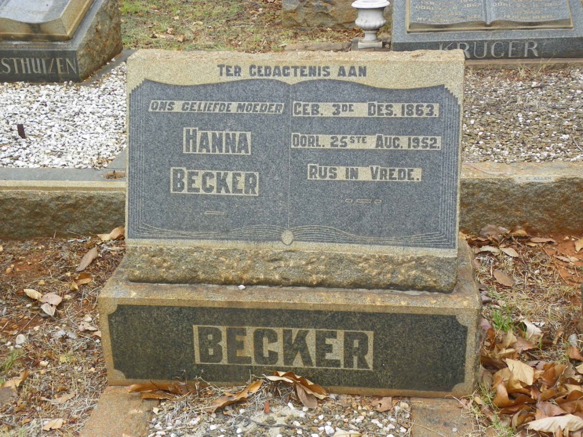 BECKER Hanna 1863-1952