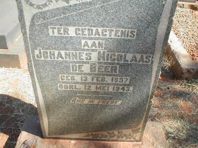 BEER Johannes Nicolaas, de 1897-1943